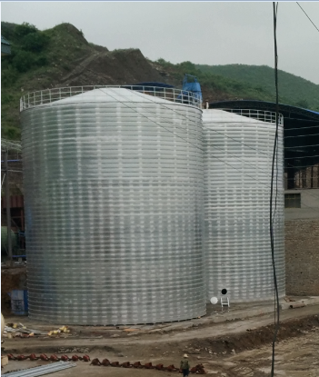 忻城粮食钢板仓的安装全过程不用热焊接